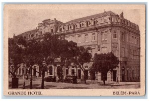 Belem Para Brazil Postcard Grande Hotel Building View 1937 Posted Vintage