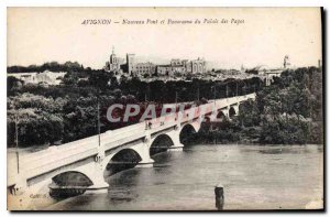 Postcard Old Avignon (Vaucluse) New Bridge and Panorama du Palais des Papes