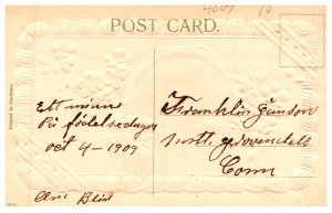 Birthday   Country House on Pond  , embossed