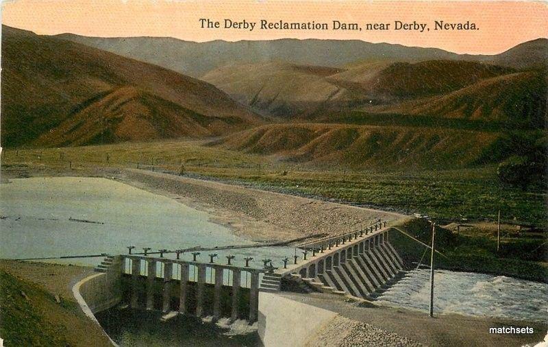 C-1910  Derby Reclamation Dam Nevada Souvenir Novelty postcard 3574