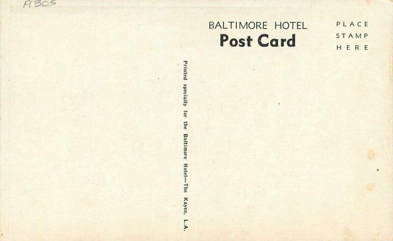 Artist impression Baltimore Hotel Los Angeles California Kayco Postcard 21-1594 