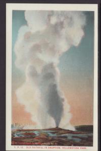 Old Faithful Geyser,Yellowstone Postcard