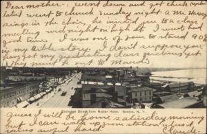 Geneva NY Exchange St. From Nester Hotel c1905 Postcard