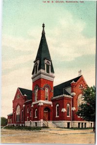 VINTAGE POSTCARD FIRST METHODIST EPISCOPAL CHURCH LOCATED NOBLEVILLE INDIANA