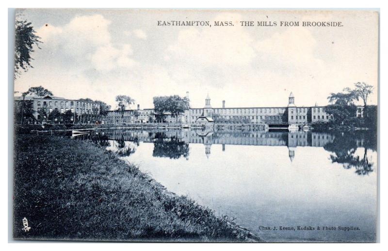 Early 1900s The Mills from Brookside, Easthampton, MA Postcard
