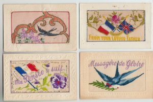 EMBROIDERED SILK COLLECTION 482 Vintage Postcards with BETTER Pre-1940 (L3134)