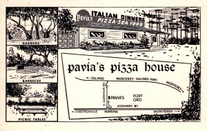 Marina, California - Near Ft. Hood - Dine at Pavia's Pizza House c1950