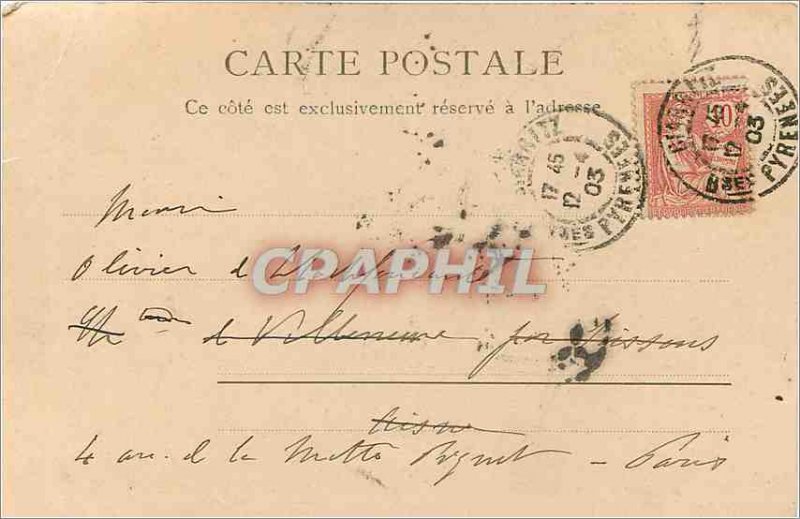 Old Postcard Biarritz