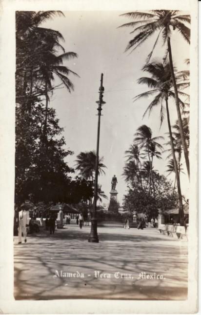 MEXICO   VERACRUZ   ALAMEDA   RPPC postcard