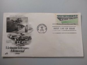 M-22739 Letter Cover Vietnam Veterans Memorial 1984