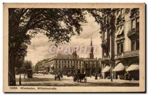 Old Postcard Wiesbaden WilhelmstraBe