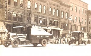 Concord NH U. S. Postal Trucks & Clerks Parade, Real Photo Postcard