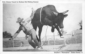 Dale Adams Tossed in Brahma Bull Riding Contest Cowboy 1943 