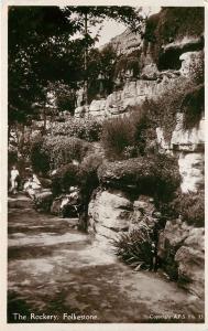 RPPC Postcard The Rockery Folkestone Kent UK Posted 1932