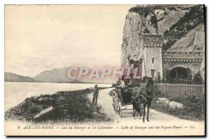 Old Postcard Aix les Bains and Lake Bourget Colombier Carriages