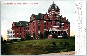 VINTAGE POSTCARD THE ODD FELLOW'S HOME AT WORCESTER MASSACHUSETTS c. 1905 RARE