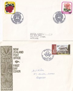 Palmerston 82 City of Roses New Zealand 2x First Day Cover s