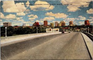 Skyline from Jacksboro Highway Fort Worth Texas-49 Postcard PC4