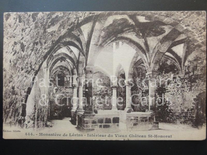 MONASTERE DE LERINS Interieur de Vieux Chateau St-Honorat, Old Postcard 170515