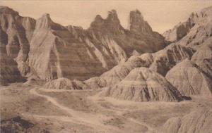 View Of Badlands Nat Monument South Dakota Albertype