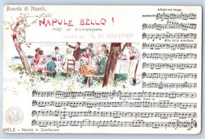c1905 Ricordo Di Napoli Napule Bello Italian Music Song Antique Postcard