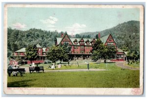 1907 Silver Bay Hotel Lake George Lake Placid New York NY Posted Postcard