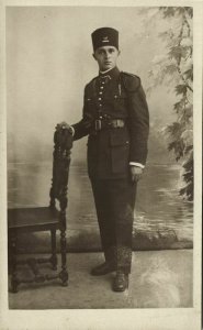 Ottoman Turkey, Soldier in Uniform (1910s) Jerome RPPC Postcard