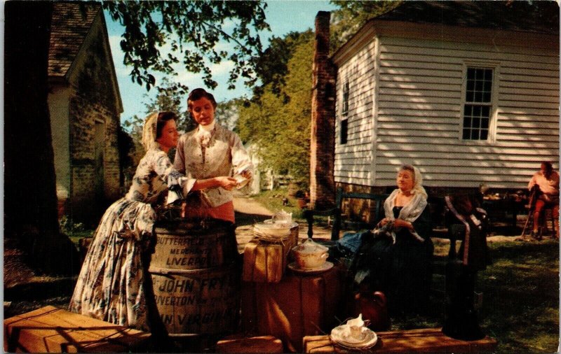 Fry Family Riverton Scene Colonial Williamsburg Film Story Patriot Postcard UNP 