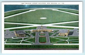 NEW ORLEANS, Louisiana LA ~ NEW ORLEANS AIRPORT Buildings c1940s Linen Postcard