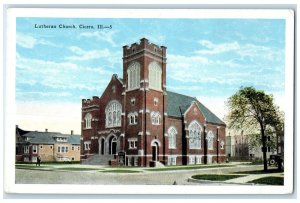 c1920's Lutheran Church Exterior Roadside Cicero Illinois IL Unposted Postcard