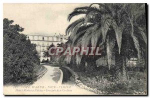 Postcard Old French Riviera Nice Cimiez Riviera Palace Hotel A corner of the ...