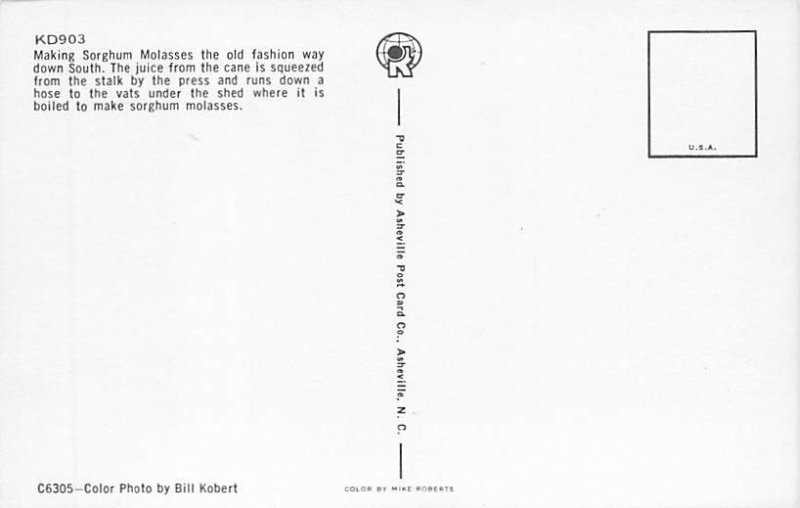 Sorghum Molasses Misc, North Carolina NC