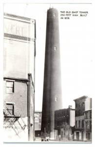 1949 RPPC Phoenix Shot Tower, Baltimore, MD Real Photo Postcard *5Y3