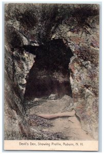 1907 Devil's Den Showing Profile Auburn New Hampshire NH Antique Postcard 