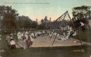 CHILDREN'S PLAYGROUND SWING SET SOUTH PARK FALL RIVER MASSACHUSETTS POSTCARD