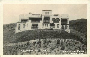 Postcard RPPC Avalon Wrigley Home California Catalina San Diego CA24-2615