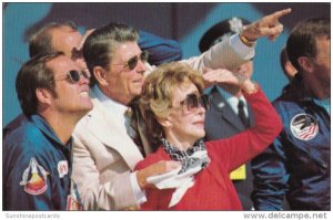 President & Mrs Reagan Watching The Landing Of Space Shuttle Columbia 3 J...
