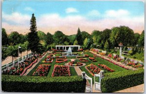 1941 Main Formal Garden Noonans Alexandria Minnestoa MN Posted Postcard