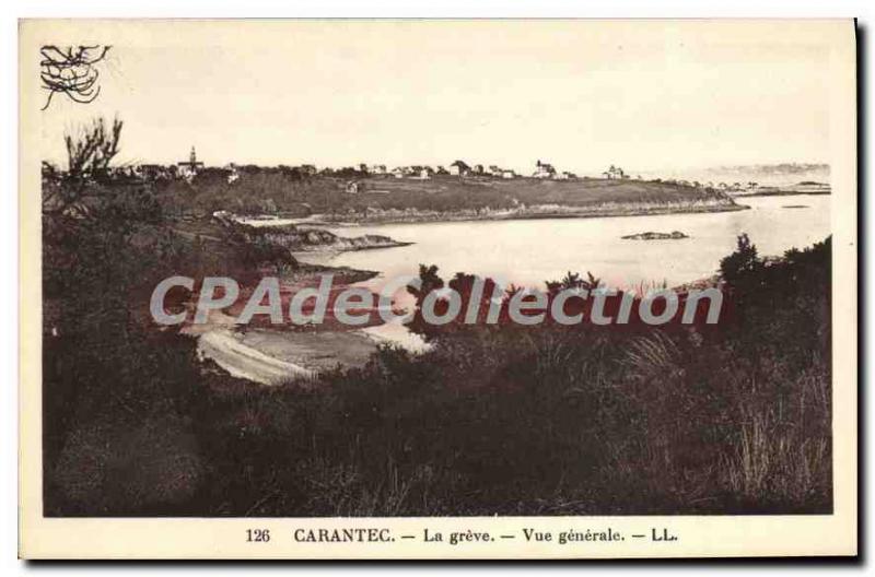 Old Postcard Carantec Greve general view