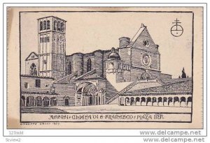 Italy - Perugia - Assisi Chiesa S Franseco drawing ( Galli 1923 ) 00s