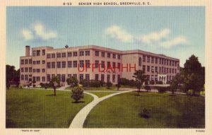 SENIOR HIGH SCHOOL, GREENVILLE, SC