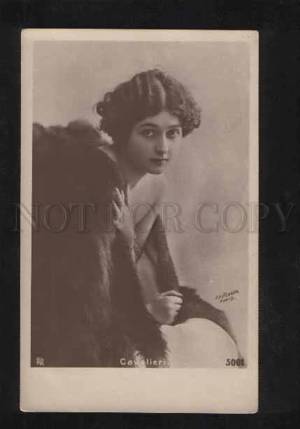 057678 Semi-Nude Fur CAVALIERI Italian OPERA Star Old PHOTO PC