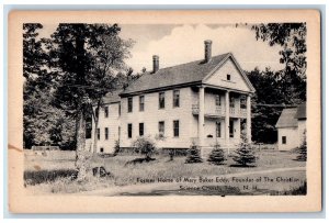 c1910's Home Of Mary Baker Eddy View Christian Science Church Tilton NH Postcard