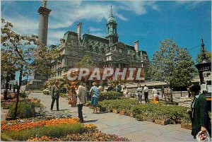 Postcard Modern Montreal (Quebec) The flower market at Place Jacques Cartier