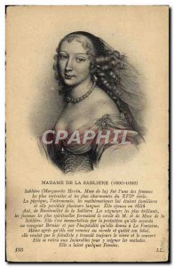 Old Postcard Madame De La Sabliere