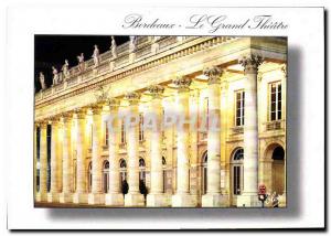 Postcard Modern Bordeaux Grand Theater the night architect Louis Theater in 1...