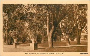 C-1910 Grounds Residence Santa Clara California Mitchell postcard 2735