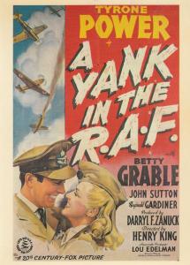 A Yank In The RAF Movie Betty Grable Rare London Cinema Poster Art Postcard