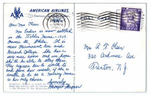 1961 American Airlines Acapulco, Mexico Postcard