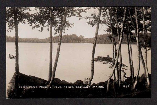 ME East Pond Aldens Camp OAKLAND MAINE Real Photo RPPC Postcard